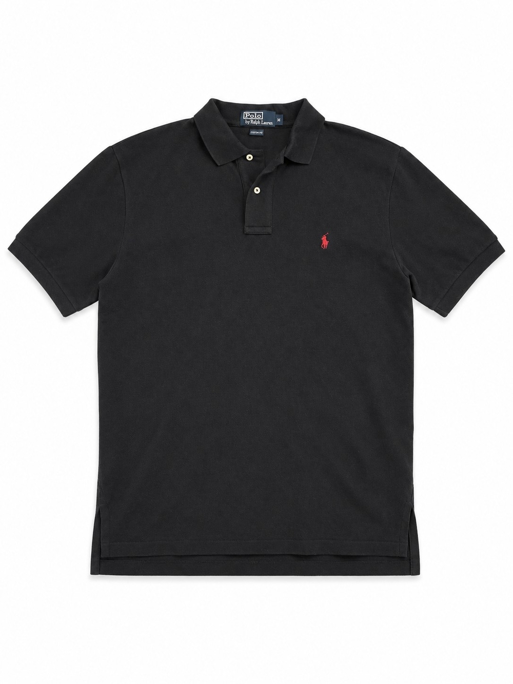 Polo by Ralph Lauren Black Short-Sleeve Classic Fit Polo Size Medium 100% Cotton